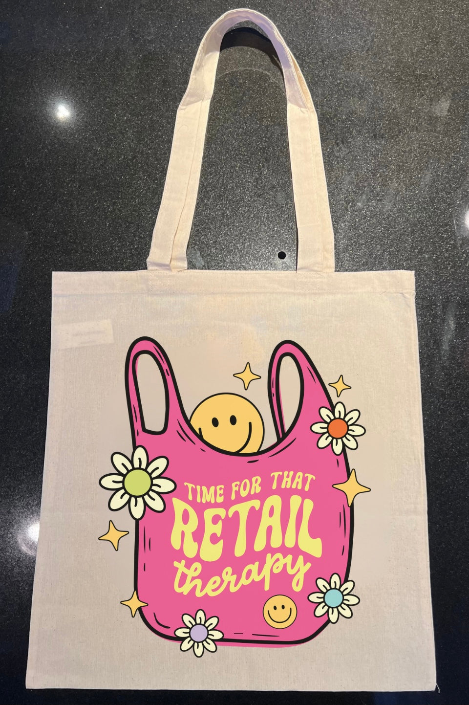 Retail Therapy Canvas Tote Bag