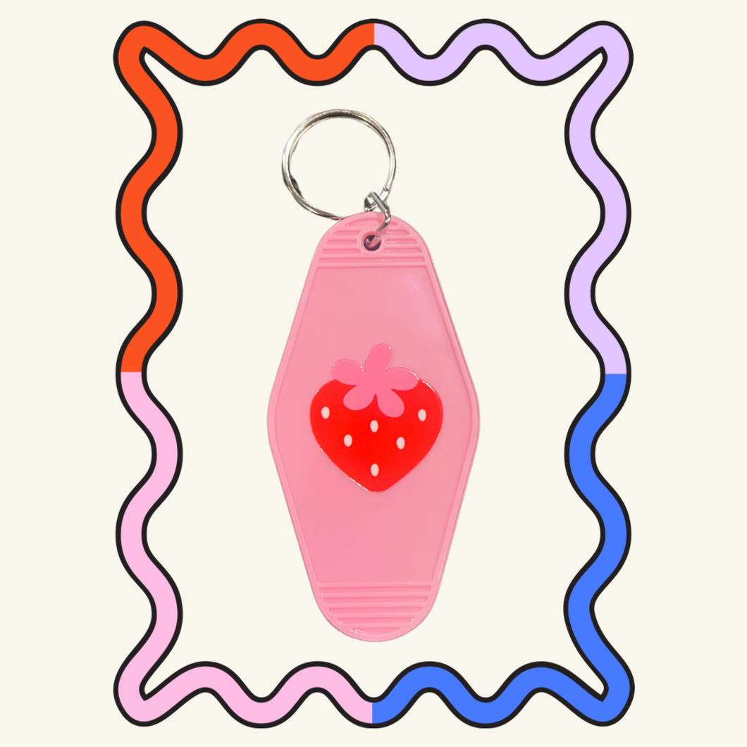 Red Strawberry Keychain