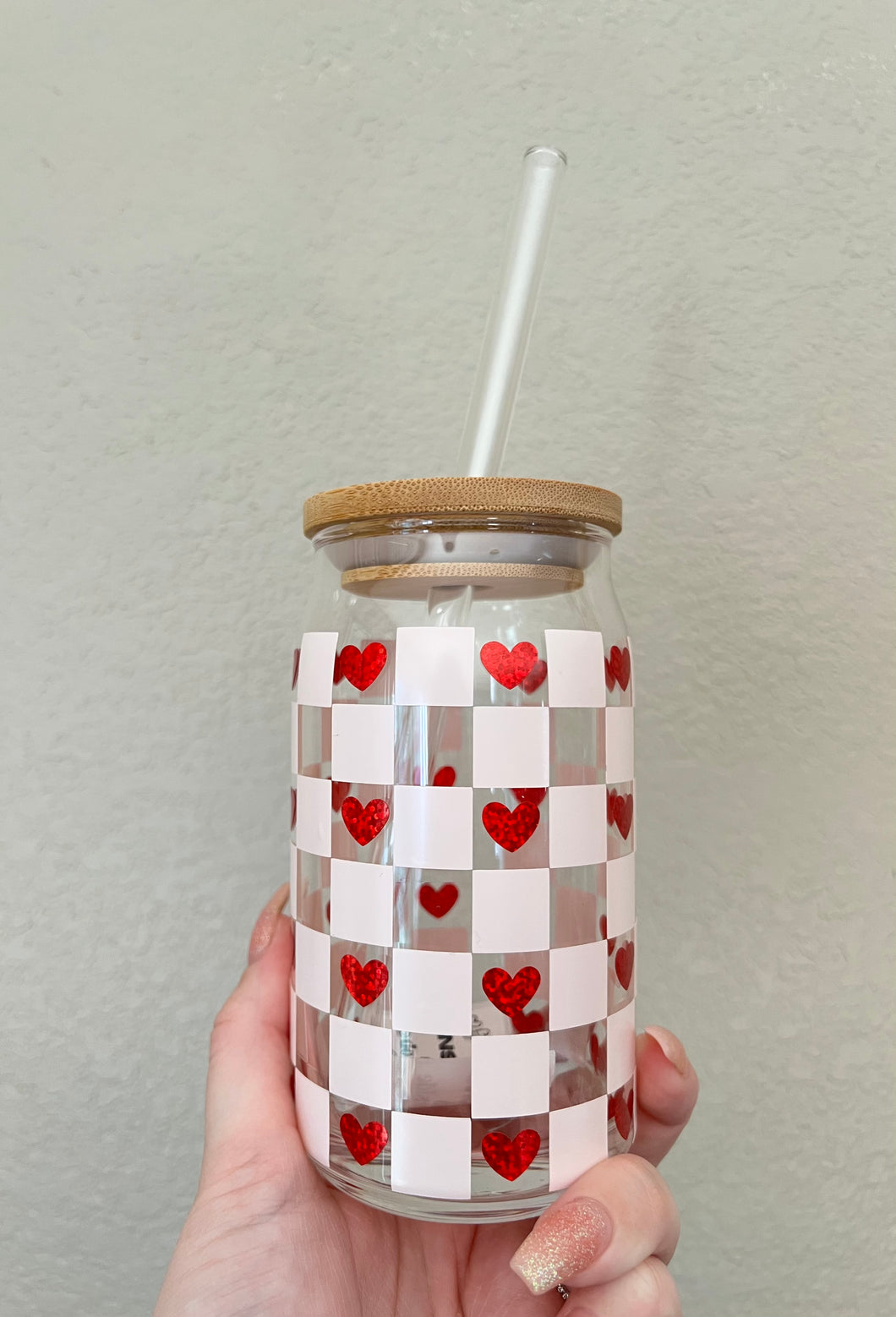 Checkered Hearts Cup